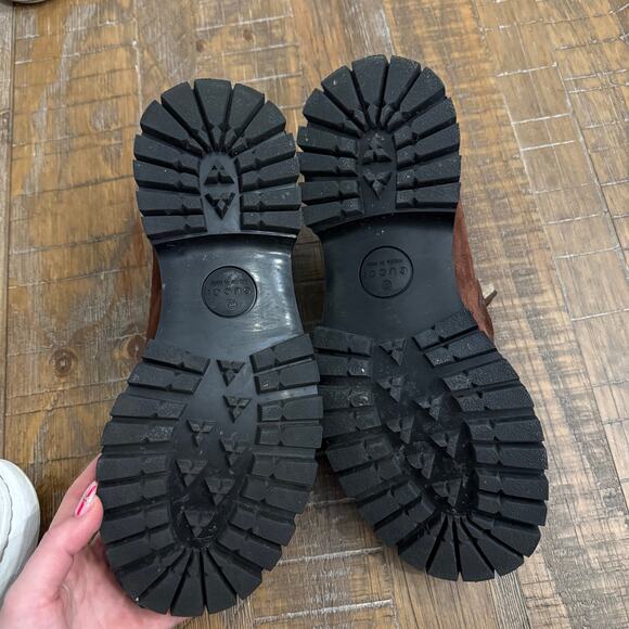 Gucci horsebit ankle boot brown suede shearling lining - Picture 7 of 9